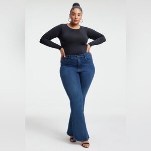 Good American Good Legs Flare Jeans Size 22 NWT Brand New Baggy Wide Leg